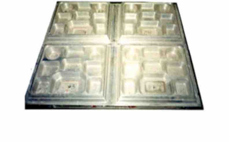 finished tool for thermoforming plastic food trays